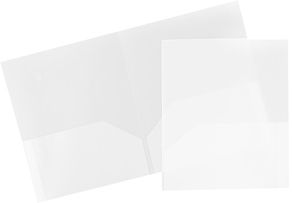 Clear 9 x 12 Plastic Pop Folders