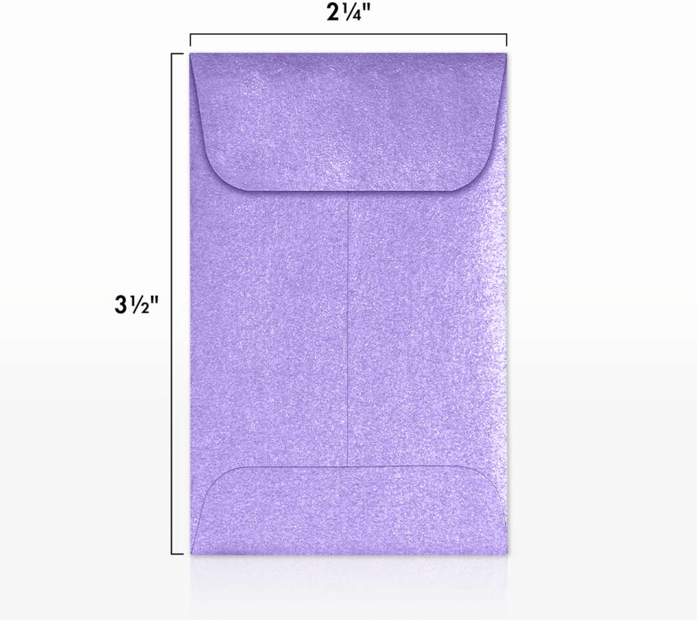 Amethyst Purple Metallic 32lb #1 Coin Envelopes (2 1/4 x 3 1/2)
