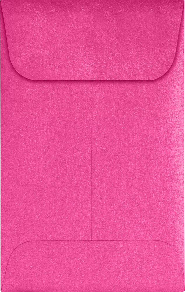 Azalea Fuchsia Pink Metallic 32lb #1 Coin Envelopes (2 1/4 x 3 1/2)