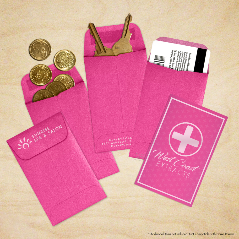 Azalea Fuchsia Pink Metallic 32lb #1 Coin Envelopes (2 1/4 x 3 1/2)