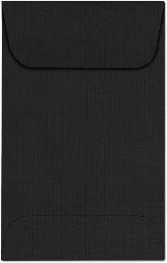 Black Linen 32lb #1 Coin Envelopes (2 1/4 x 3 1/2)