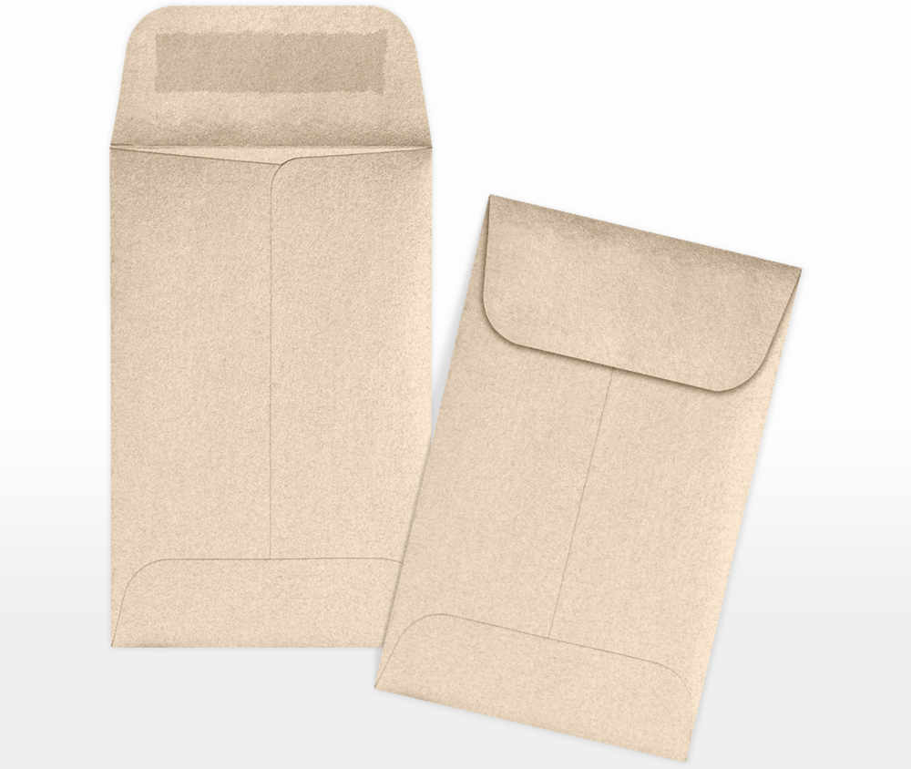 Light Brown Taupe Metallic 32lb #1 Coin Envelopes (2 1/4 x 3 1/2)