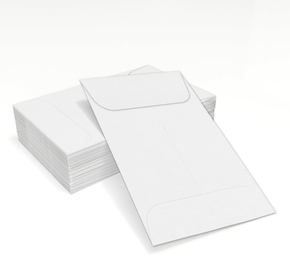 White Linen 32lb #1 Coin Envelopes (2 1/4 x 3 1/2)