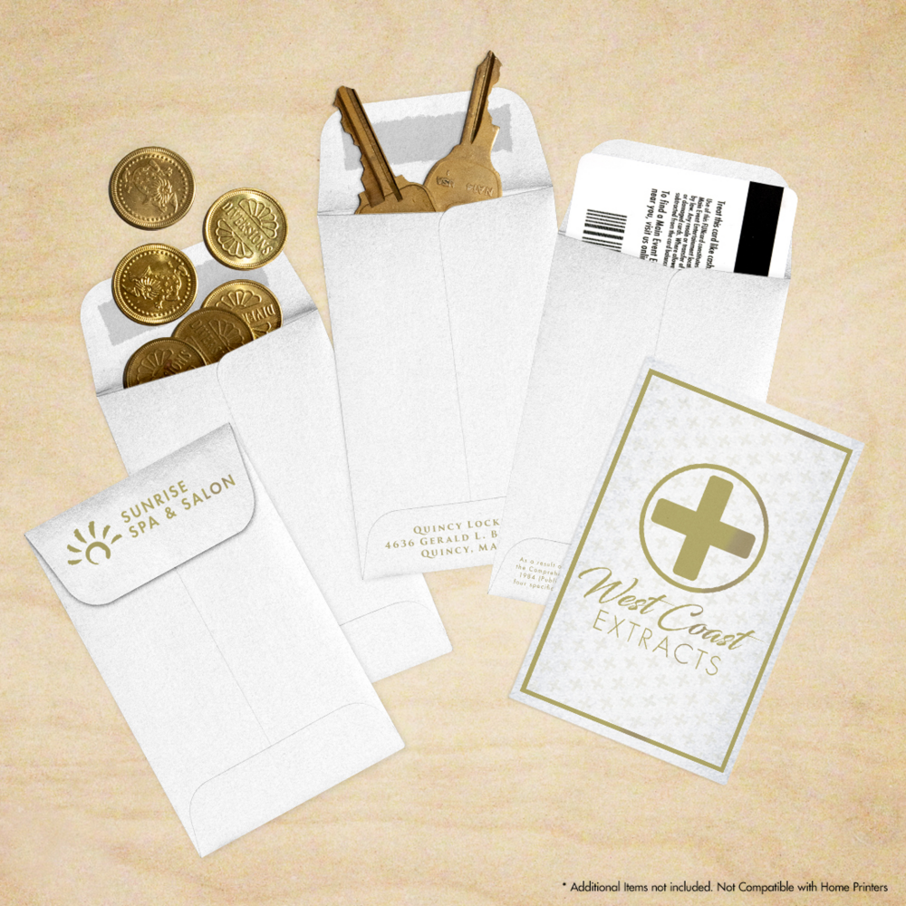 Crystal White Metallic 32lb #1 Coin Envelopes (2 1/4 x 3 1/2)
