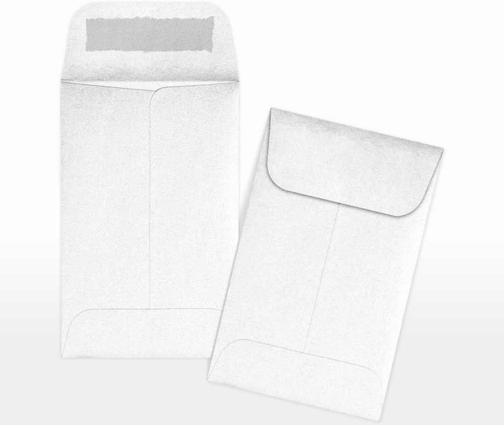 Crystal White Metallic 32lb #1 Coin Envelopes (2 1/4 x 3 1/2)