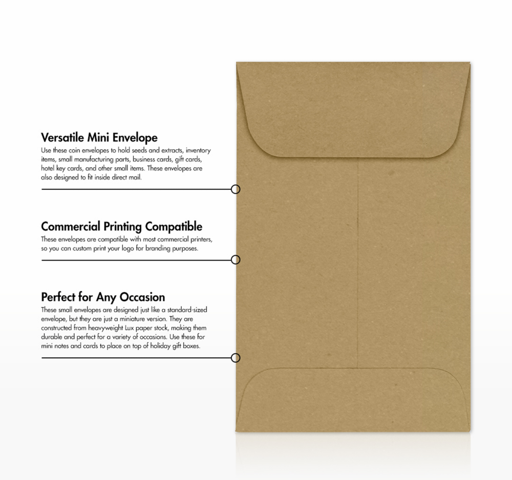 Grocery Bag 28lb #1 Coin Envelopes (2 1/4 x 3 1/2)