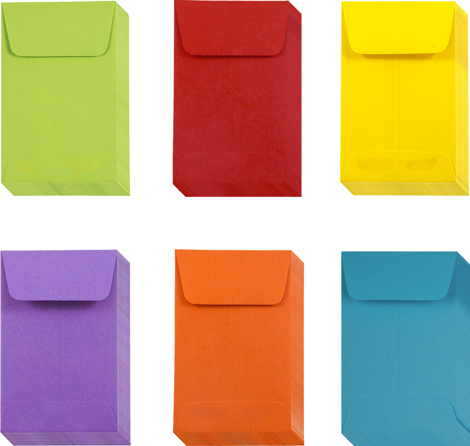 Assorted #1 Coin Envelope (2 1/4 x 3 1/2) - 150 Pack