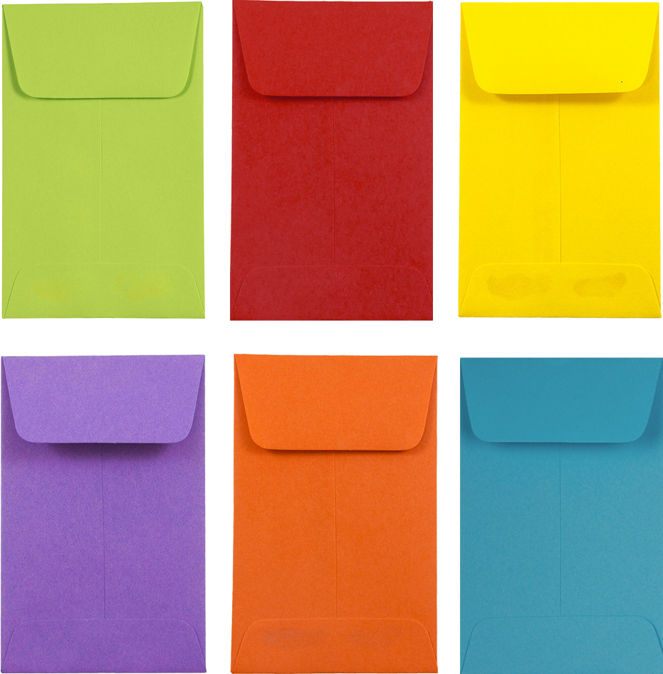 Assorted #1 Coin Envelope (2 1/4 x 3 1/2) - 150 Pack