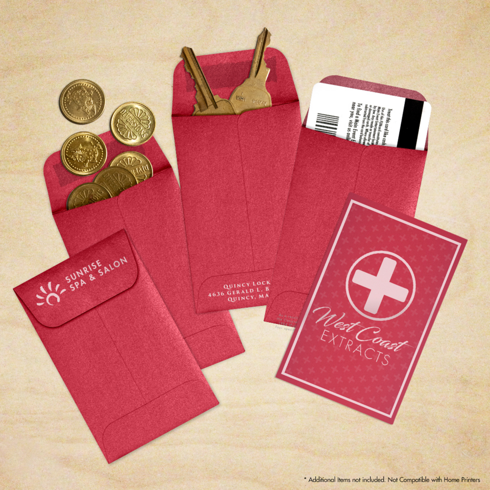Jupiter Red Metallic 32lb #1 Coin Envelopes (2 1/4 x 3 1/2)