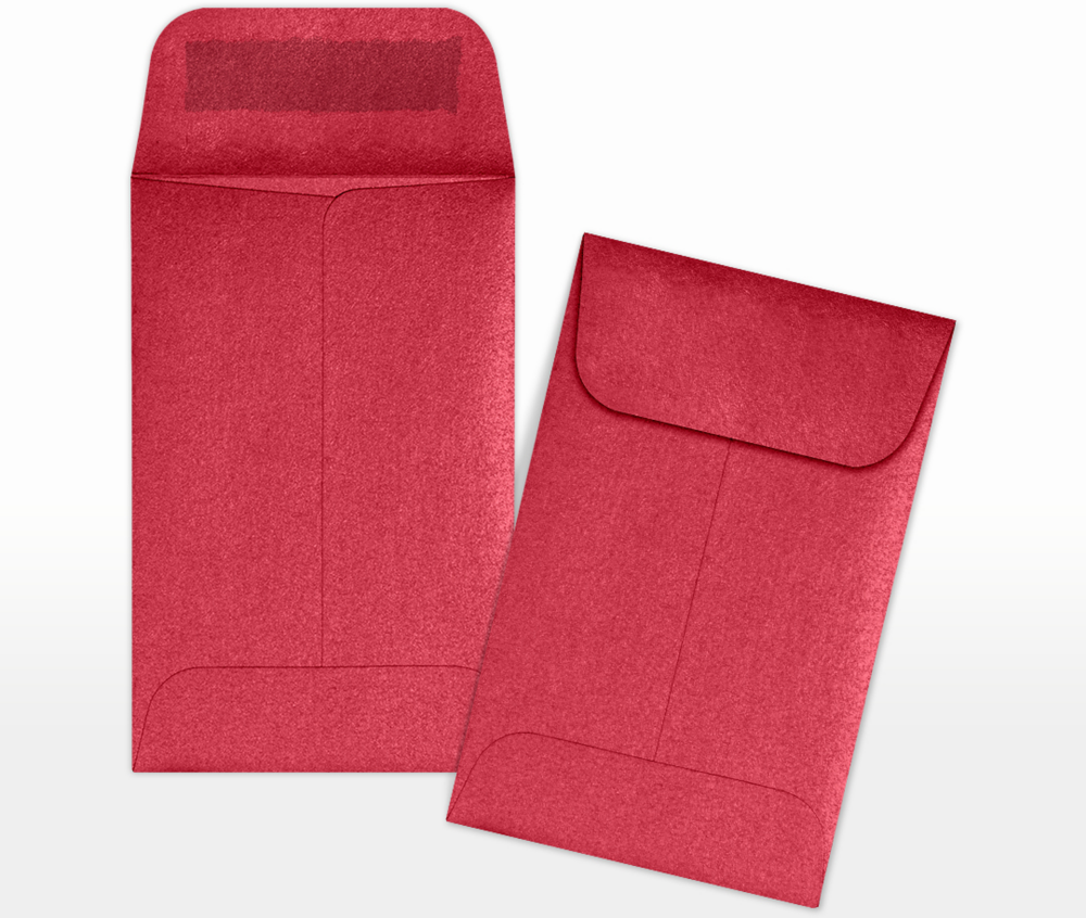 Jupiter Red Metallic 32lb #1 Coin Envelopes (2 1/4 x 3 1/2)