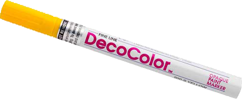 Yellow Fine Line Opaque Paint Markers