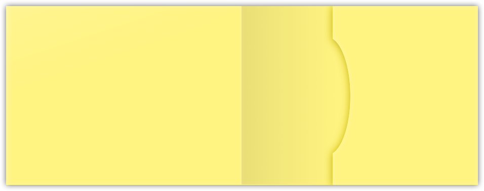 Canary Smooth 140lb 2 3/4 x 3 3/4 One Pocket Key Card Holders with 2 1/4 Inch Pocket