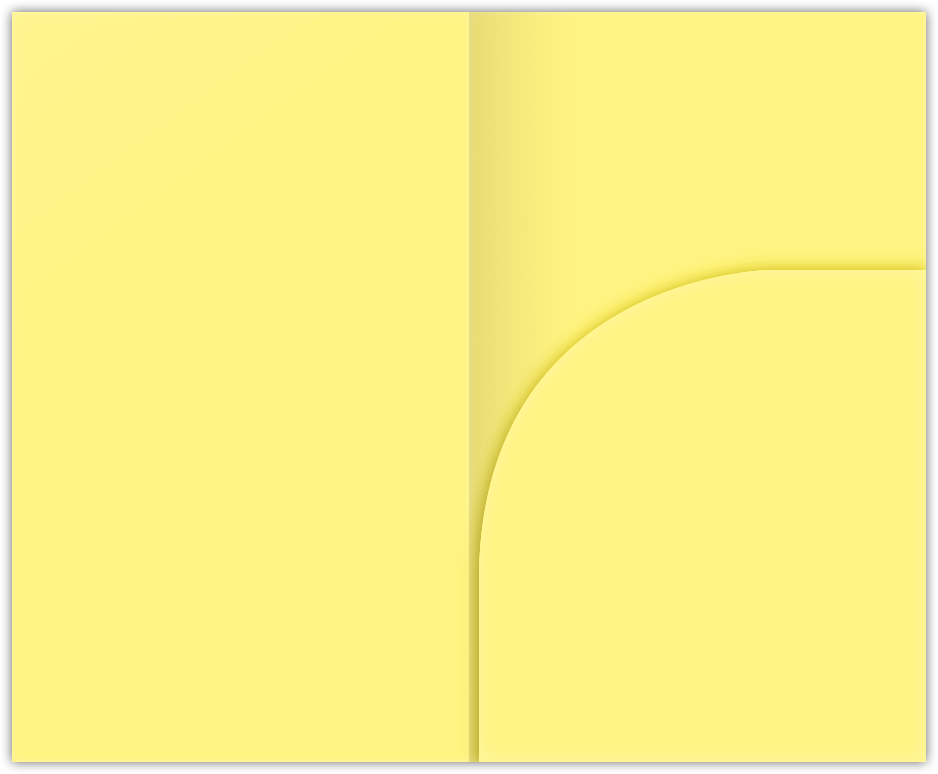 Canary Smooth 140lb 2 3/4 x 4 1/2 One Curved Pocket Key Card Holders with 3 Inch Pocket