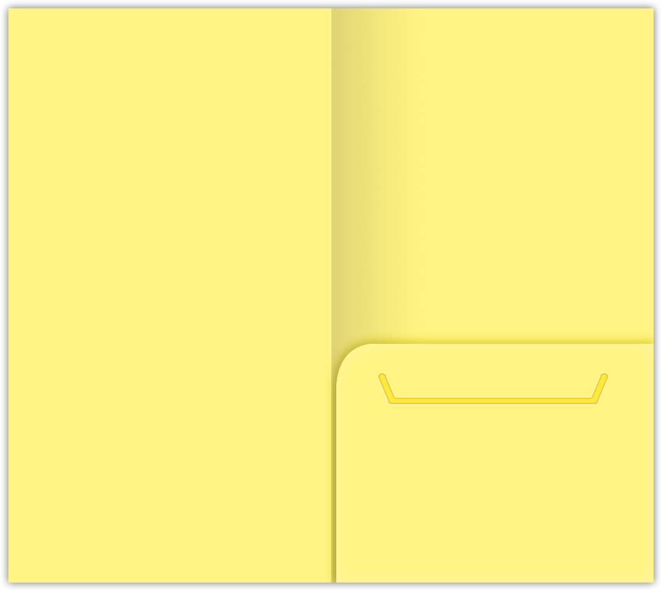 Canary Smooth 140lb 3 3/8 x 6 One Pocket Key Card Holders with 2 1/2 Inch Pocket