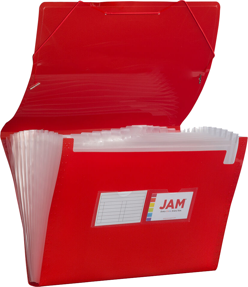 Red Legal Size 13 Pocket Expanding Files (10 x 15)