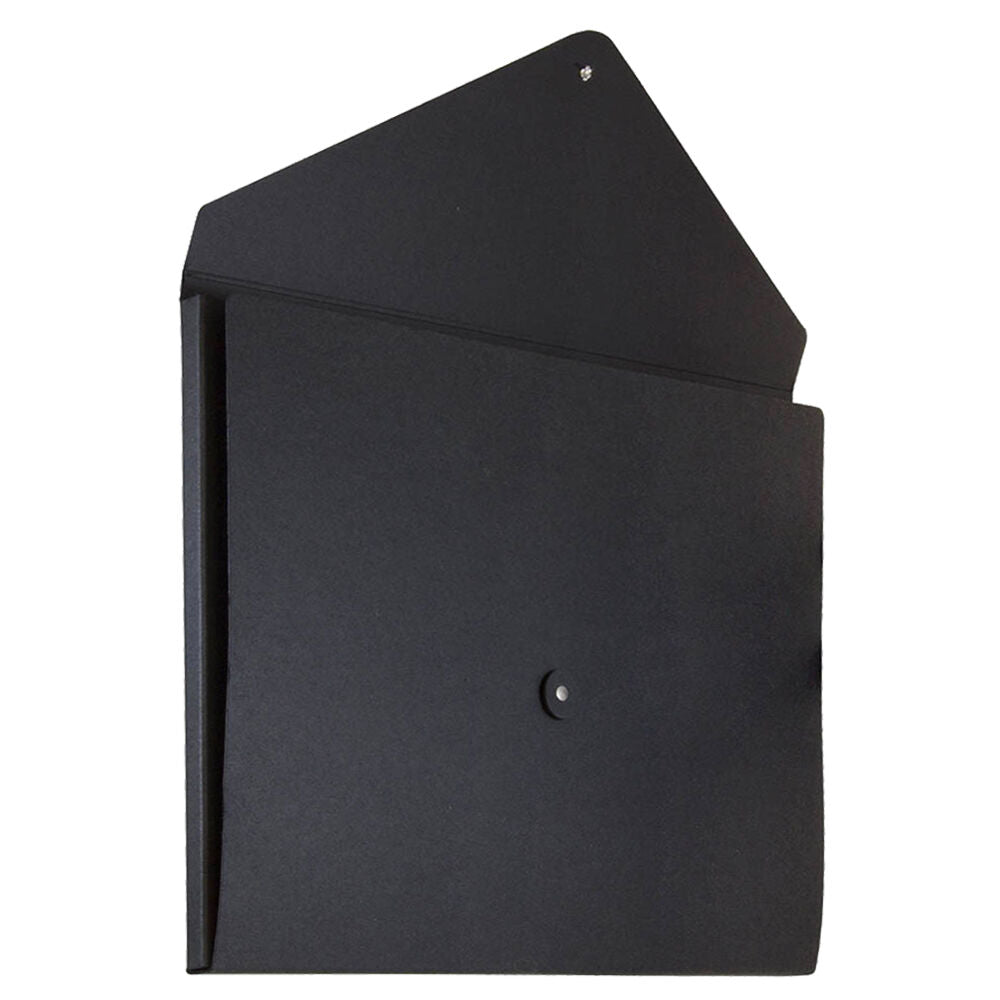 Black Kraft Large 9 1/4 x 14 x 3/8 Button and String Portfolios