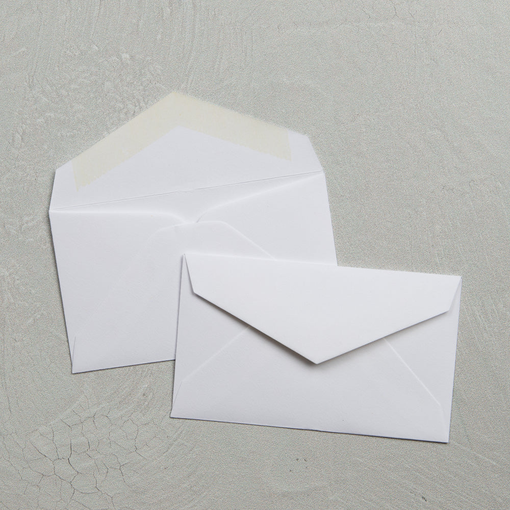 White 24lb Cougar 2 3/16 x 3 5/8 V Flap Premium Envelopes