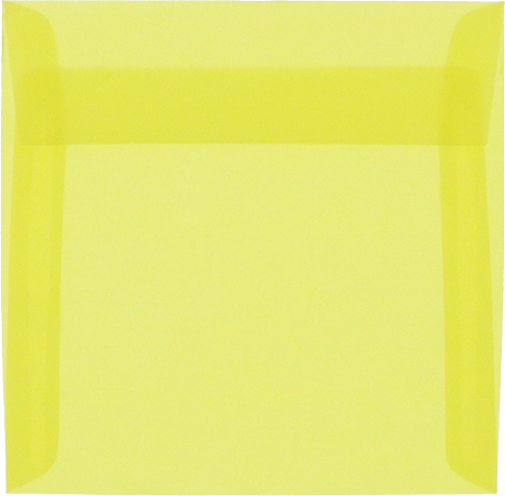 Primary Yellow Translucent 30lb 6 1/2 x 6 1/2 Square Envelopes