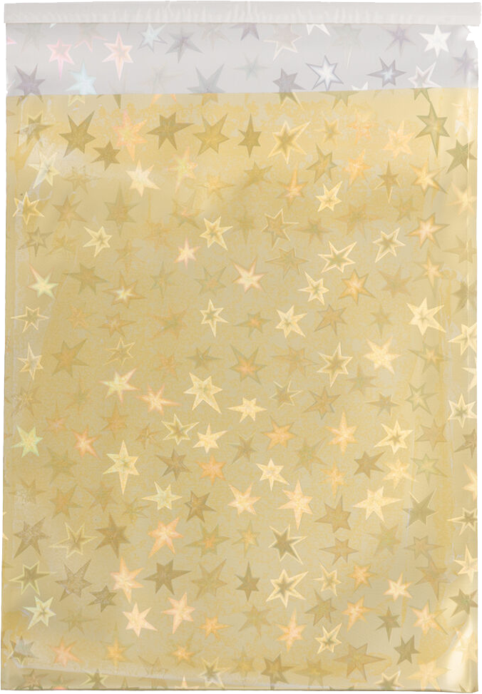 Gold Stars Foil 32lb 6 1/4 x 7 7/8 Invitation Envelopes with Peel & Seal