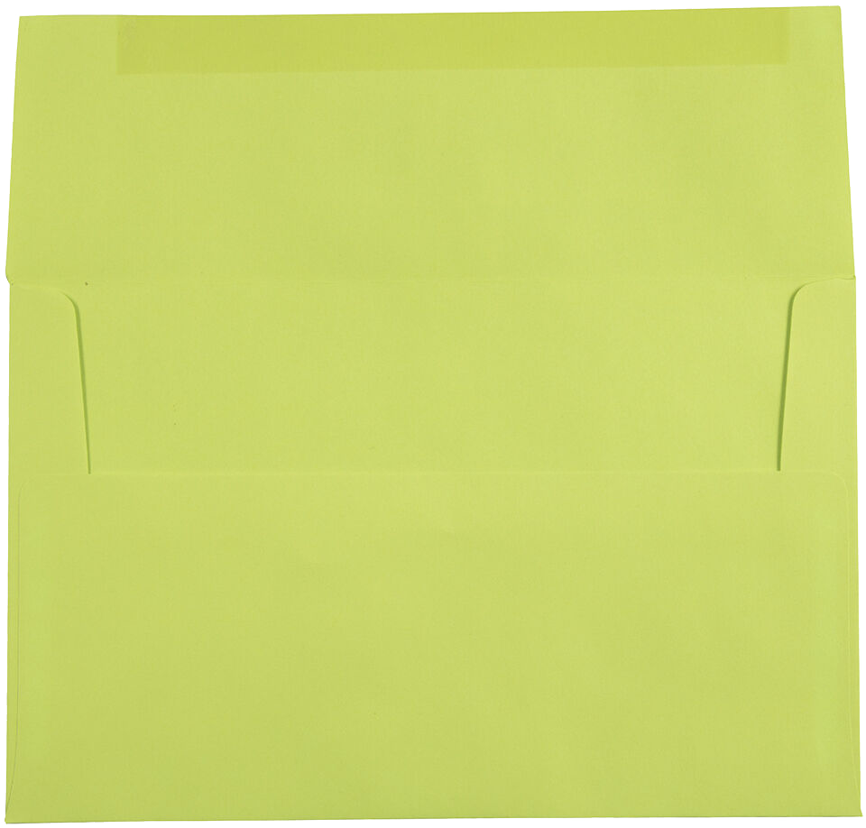 Wasabi Lime Green 32lb A10 Invitation Envelopes (6 x 9 1/2)
