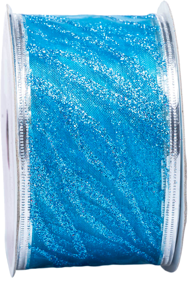 Blue Wave Glitter 3 Yards Ribbon