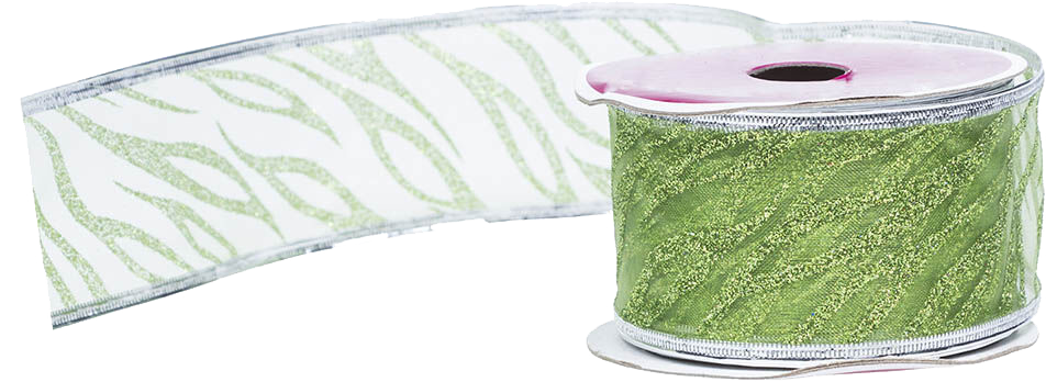 Green Wave Glitter 3 Yards Ribbon