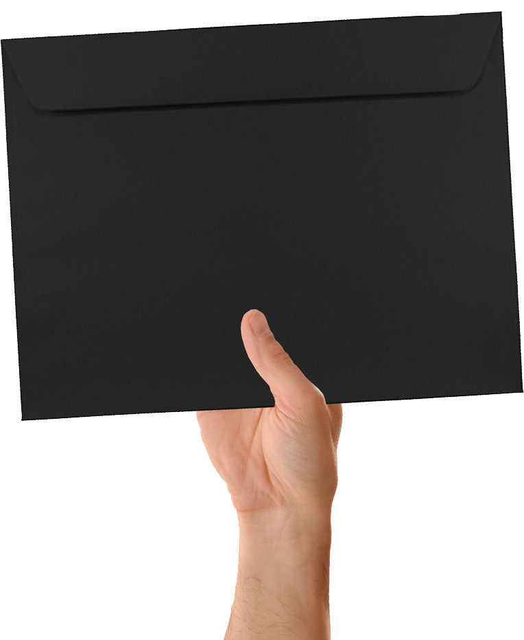 Smooth Midnight Black 32lb 9 x 12 Booklet Envelopes