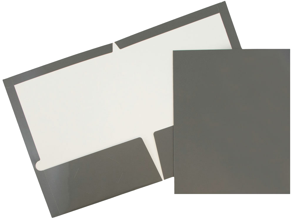 Glossy Gray 9 x 12 Standard Folders