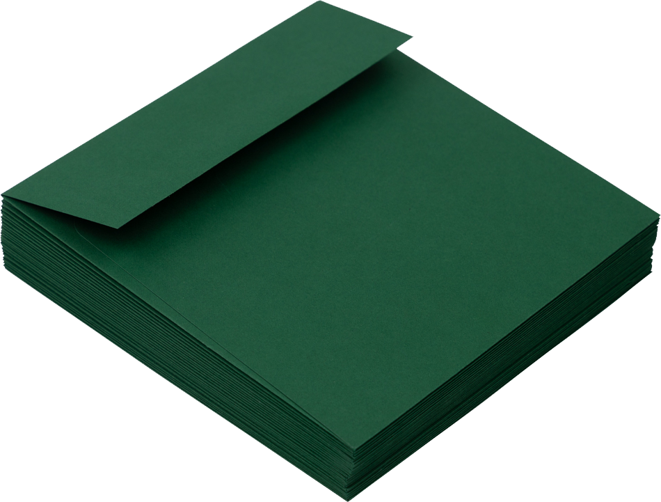 Dark Green 28lb 5 1/2 x 5 1/2 Square Envelopes