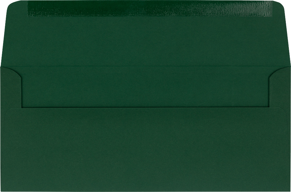 Dark Green 28lb #10 Square Flap Envelopes (4 1/8 x 9 1/2)