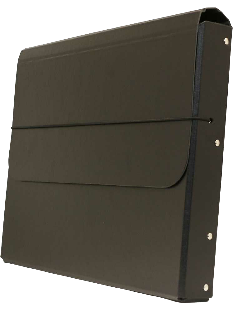 Black 10 x 13 1/4 x 1 1/4 Thick Elastic Portfolios
