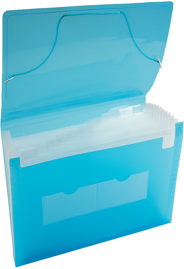 Blue Letter Size 13 Pocket Expanding Files (9 x 13)