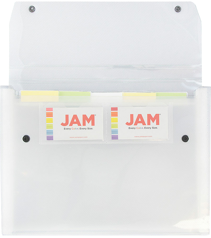 Clear with Snap Letter Size 6 Pocket Expanding Files (9 x 13)