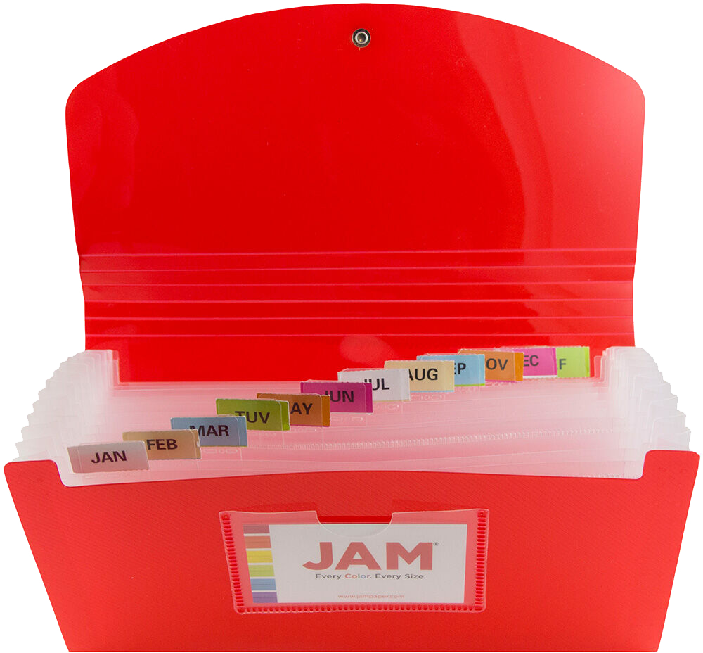 Red Check Size 13 Pocket Expanding Files (5 x 10 1/2)