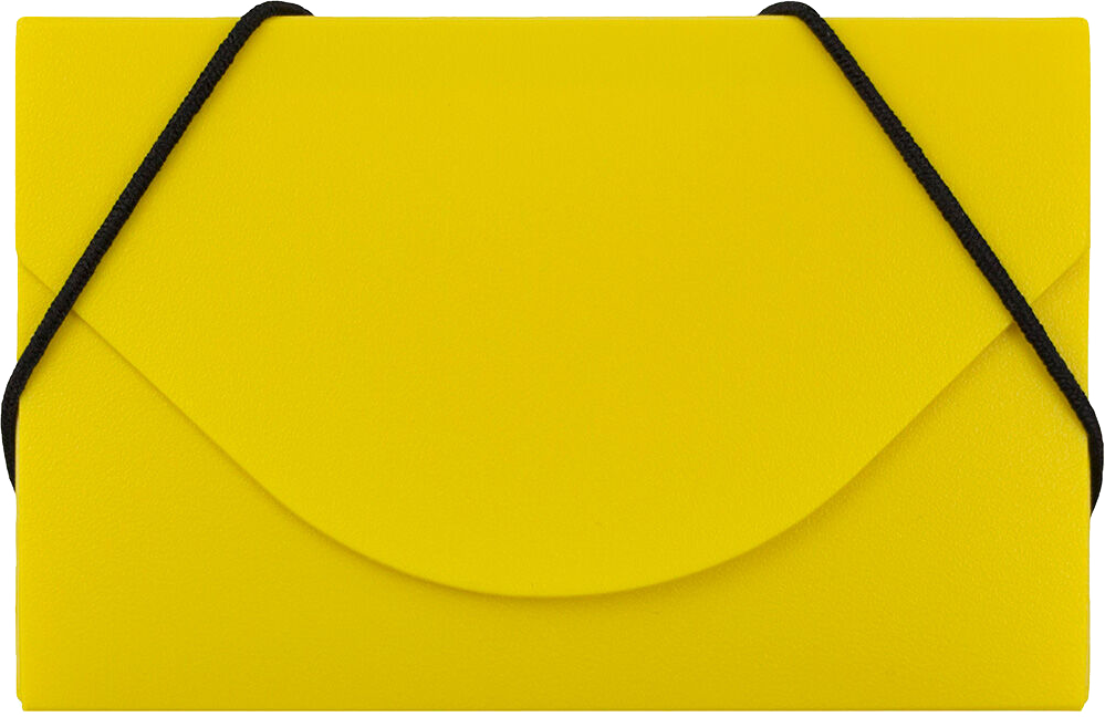 Yellow Solid Plastic Business Card Case - 20 Card Capacity