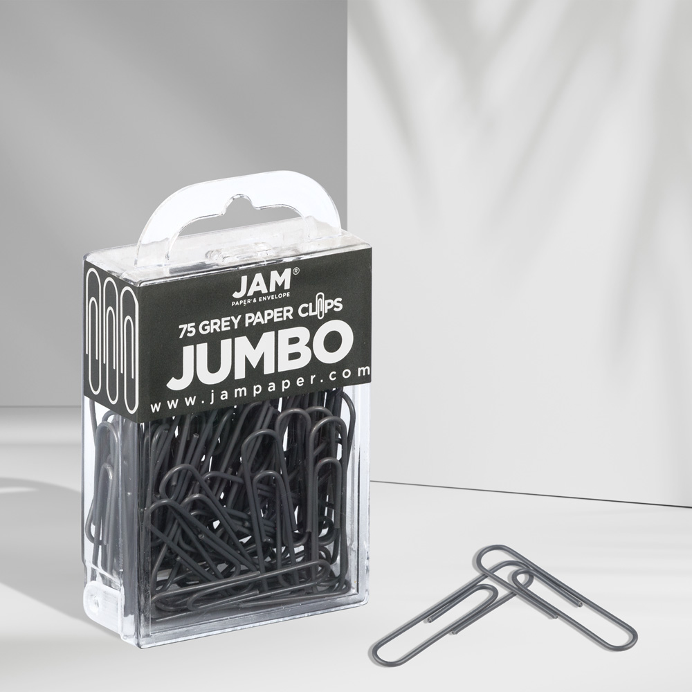 Gray Jumbo Paper Clips - 75 Pack