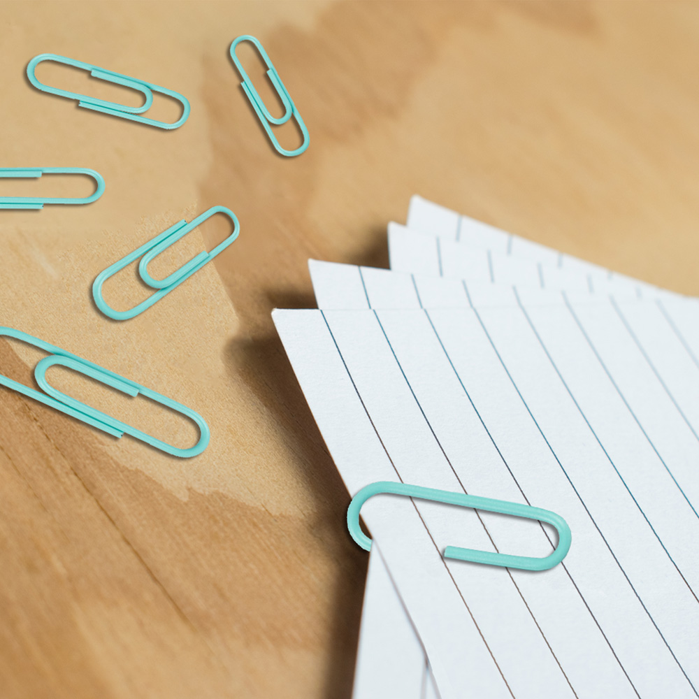 Teal Standard Paper Clips - 100 Pack