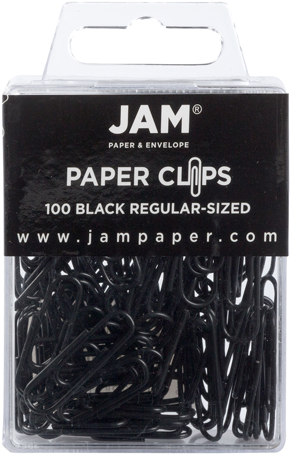Black Standard Paper Clips - 100 Pack