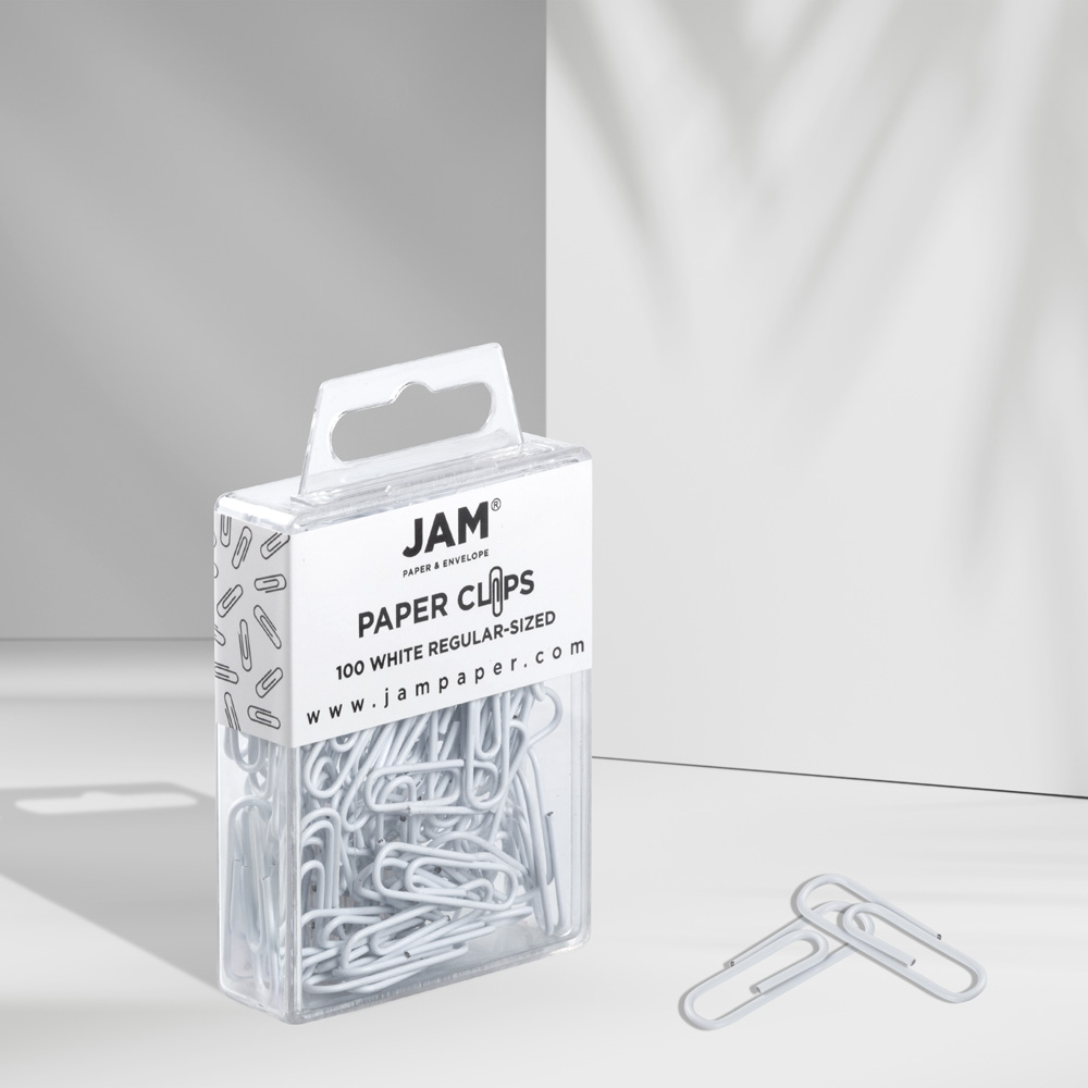 White Standard Paper Clips - 100 Pack