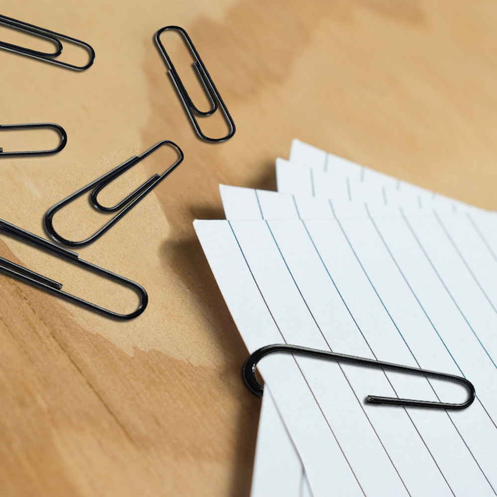Black Jumbo Paper Clips - 75 Pack