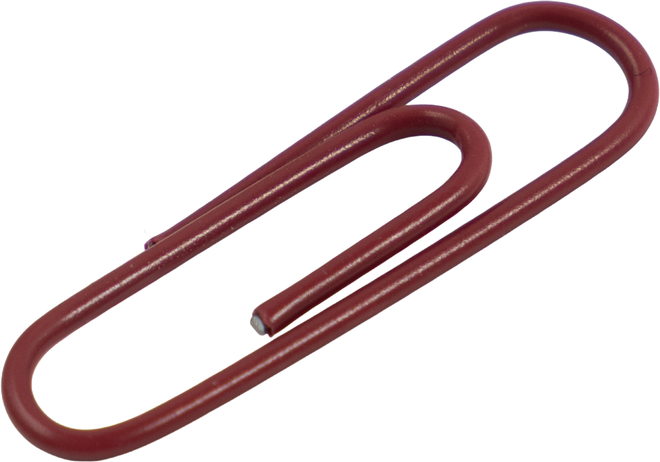 Burgundy Standard Paper Clips - 100 Pack
