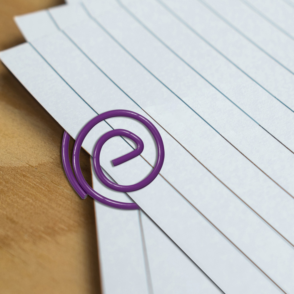 Purple Circular "Cloops" Paper Clips - 50 Pack