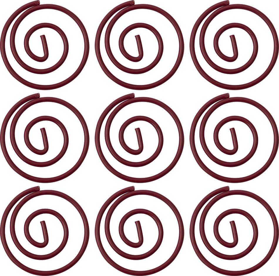 Burgundy Circular "Cloops" Paper Clips - 50 Pack