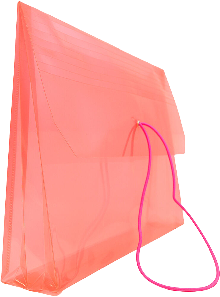 Red Letter (9 3/4 x 13) Booklet with 2 5/8" Expansion Plastic Envelopes with Elastic Plastic
