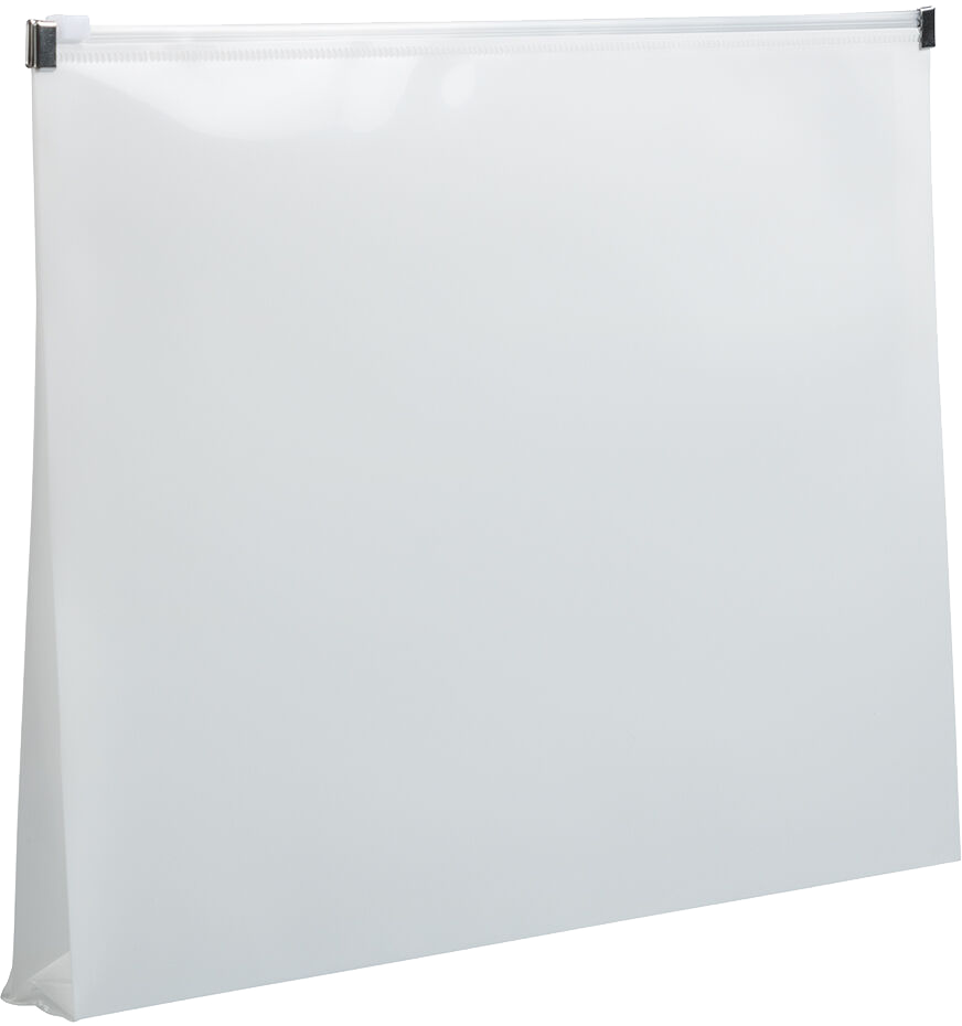 White Letter Booklet Plastic Envelopes (9 3/4 x 13) with Zip Closure