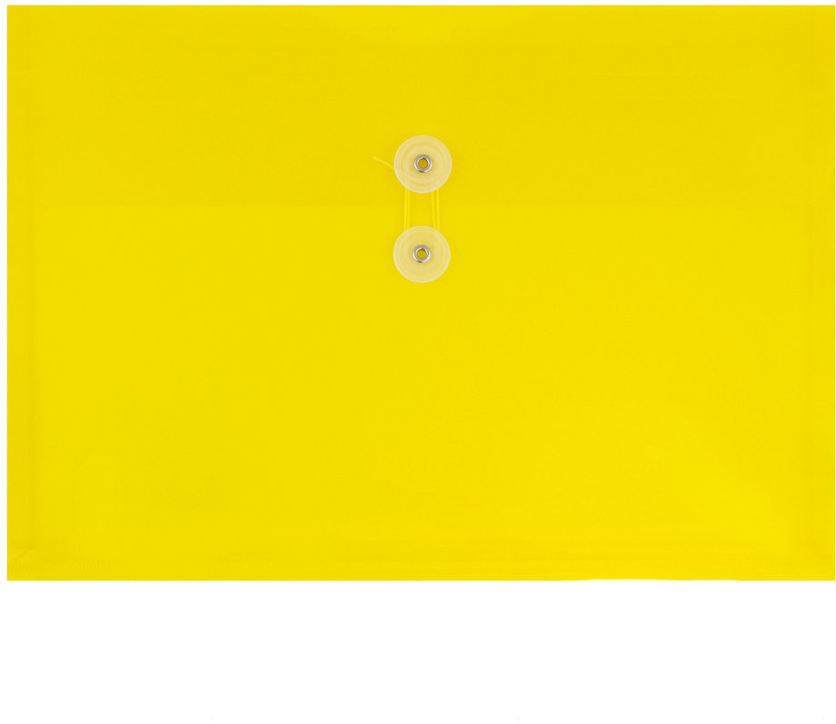 Yellow Letter Booklet Plastic Envelopes (9 3/4 x 13) with Button & String