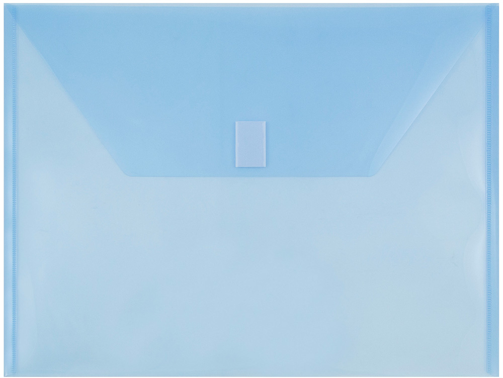 Blue Letter Booklet Plastic Envelopes (9 3/4 x 13) with Hook and Loop Closure