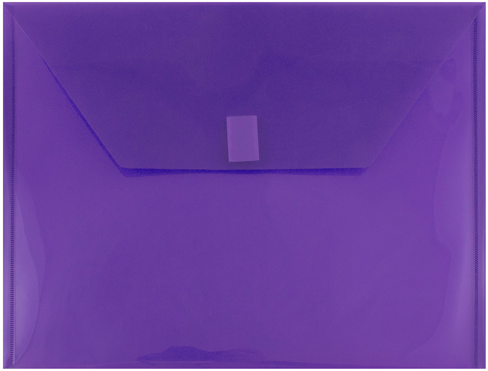 Purple Letter Booklet Plastic Envelopes (9 3/4 x 13) with Hook and Loop Closure