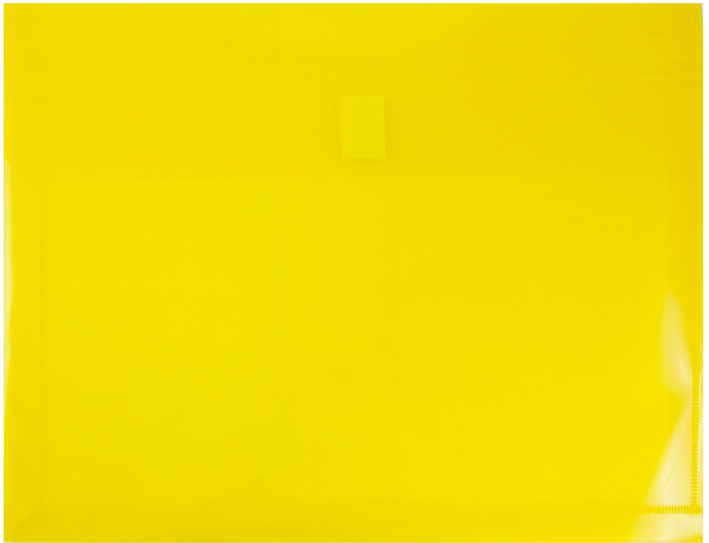 Yellow Letter Booklet with 1" Expansion Plastic Envelopes (9 3/4 x 13) with Hook and Loop Closure