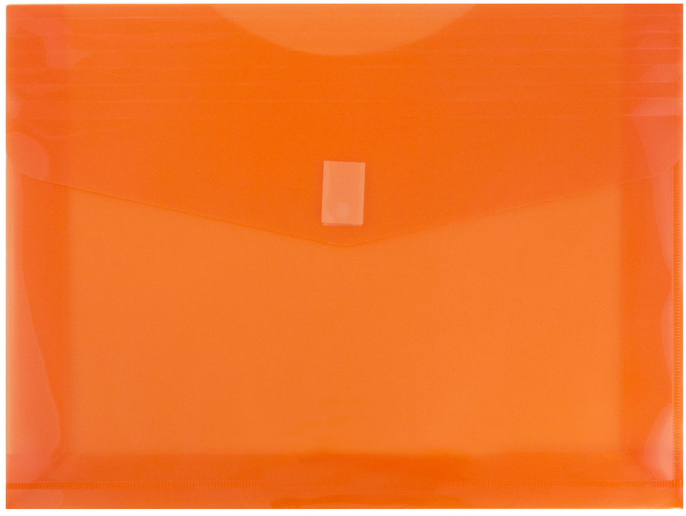 Orange Letter Booklet with 2" Expansion Plastic Envelopes (9 3/4 x 13) with Hook and Loop Closure